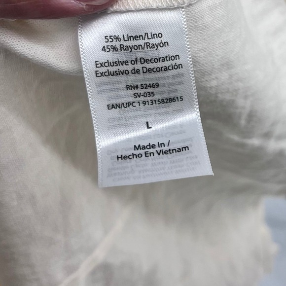 Sofia Jeans Linen Blend Tie Front Shirt Shorts Set Ivory LARGE Resortwear Coast - Picture 7 of 16